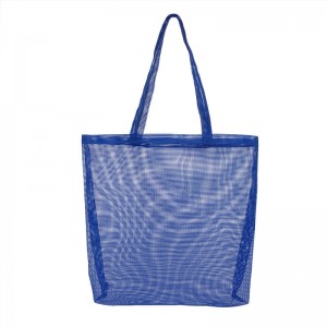 カスタマイズされた設計ゆとりの青い女性網のハンドバッグの網のトートバック